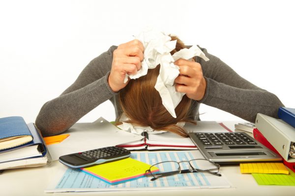 Business person having stress in the office